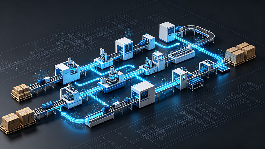 二连浩特市生产线工艺流程演示动画制作_工业自动化产线三维工艺仿真动画公司